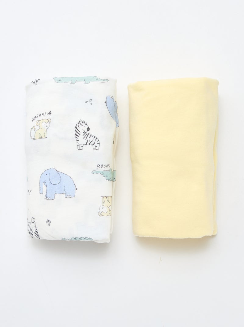 Set di 2 lenzuoli con angoli in cotone Bianco - Kiabi