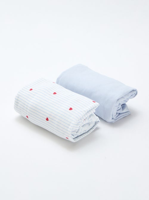 Set di 2 lenzuoli con angoli in cotone - Kiabi