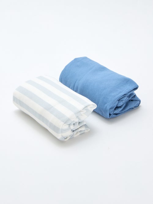 Set di 2 lenzuoli con angoli in cotone - Kiabi