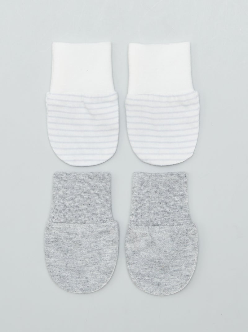 Set di 2 paia di muffole antigraffio GRIGIO - Kiabi