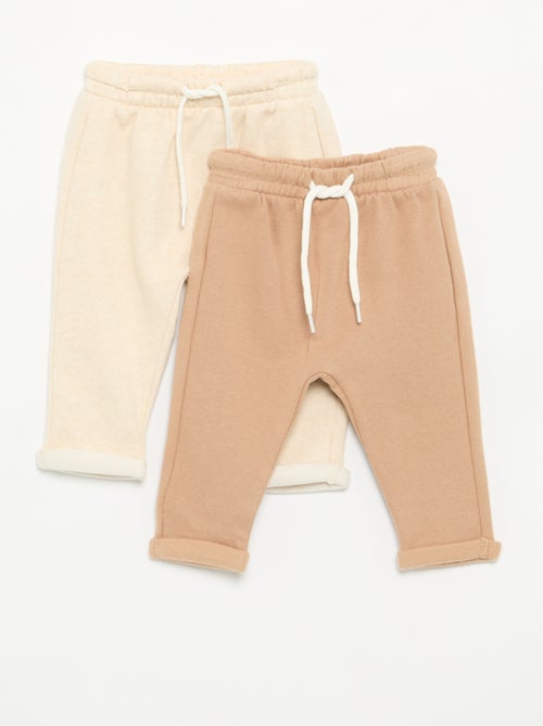 Set di 2 pantaloni a cavallo basso in felpa - Kiabi