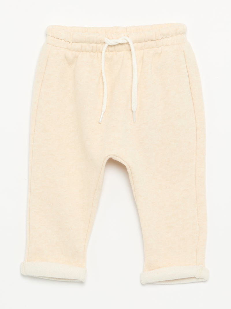 Set di 2 pantaloni a cavallo basso in felpa Beige - Kiabi