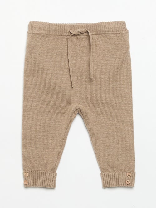 Set di 2 pantaloni in cotone lavorato a maglia - Kiabi
