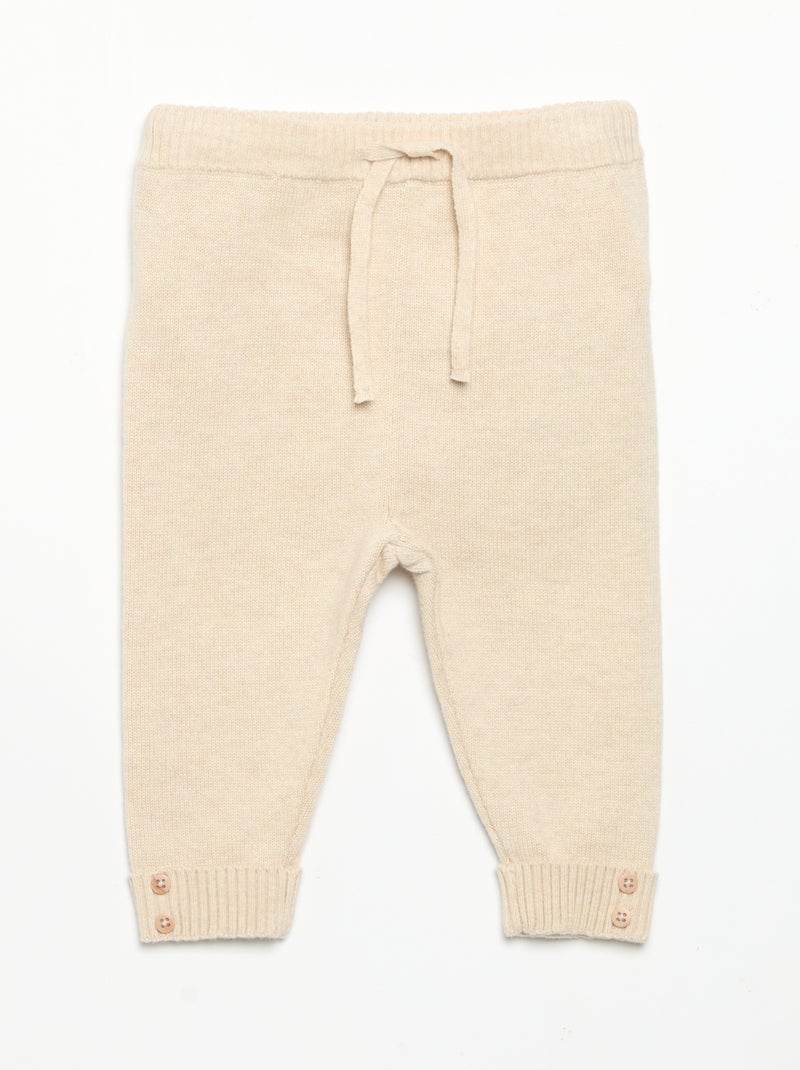 Set di 2 pantaloni in cotone lavorato a maglia Blu - Kiabi