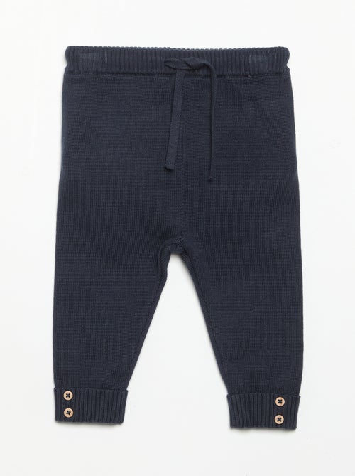 Set di 2 pantaloni in cotone lavorato a maglia - Kiabi