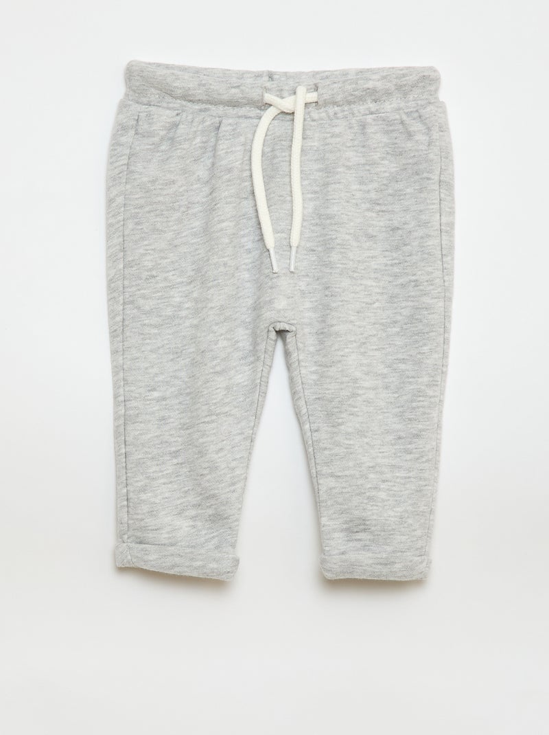 Set di 2 pantaloni jogging in french terry Grigio - Kiabi