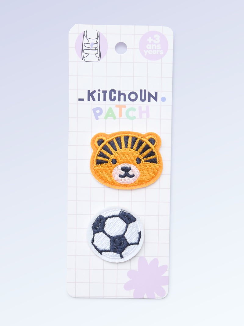 Set di 2 patch da infilare per personalizzare le tue sneakers \'Kitchoun\' Giallo - Kiabi