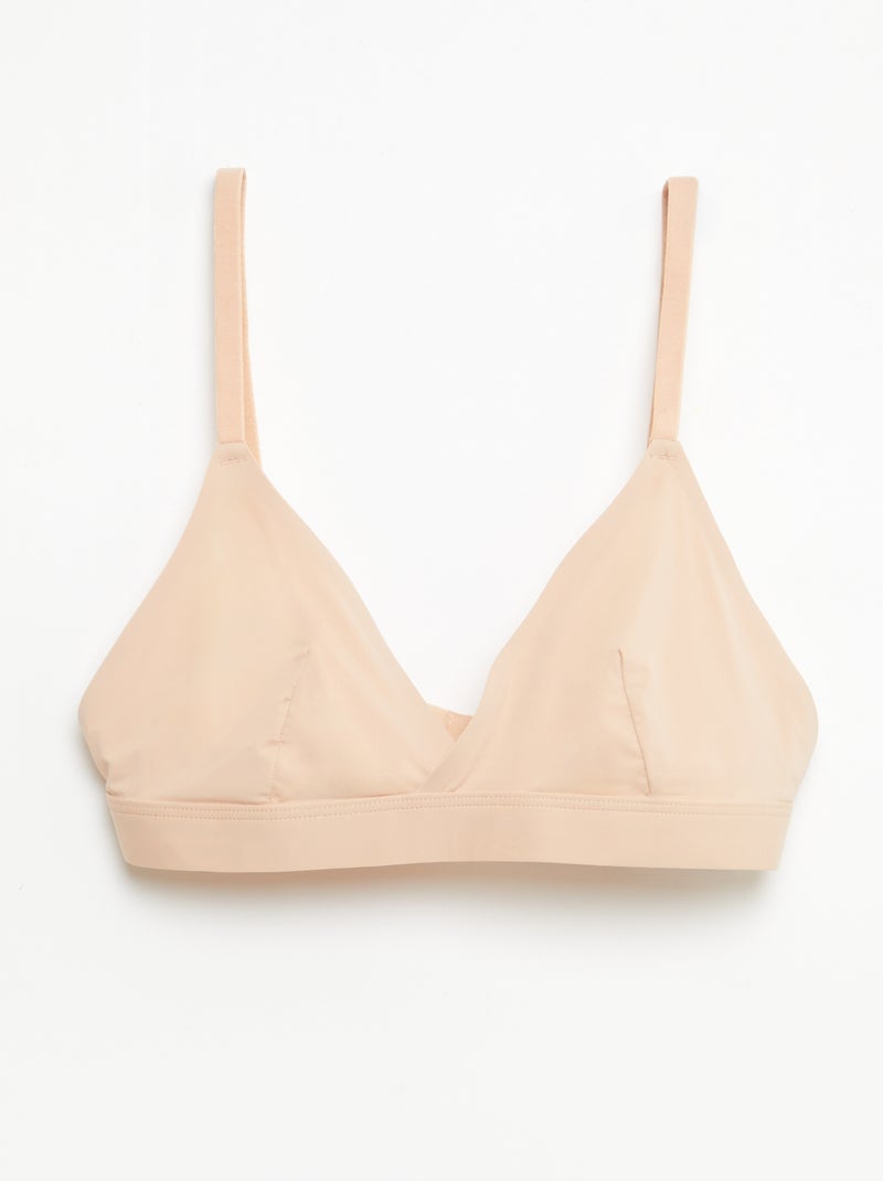 Set di 2 reggiseni a triangolo in microfibra Beige - Kiabi