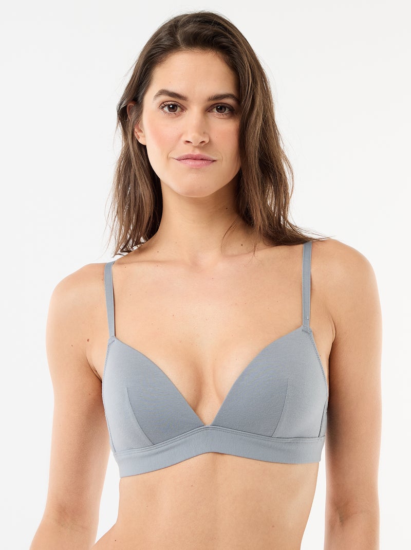 Set di 2 reggiseni in cotone Blu - Kiabi