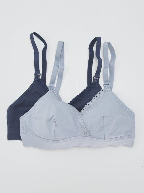 Set di 2 reggiseni per l'allattamento in cotone - Kiabi