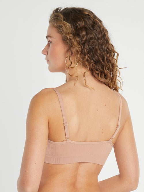Set di 2 reggiseni sportivi a coste - Kiabi