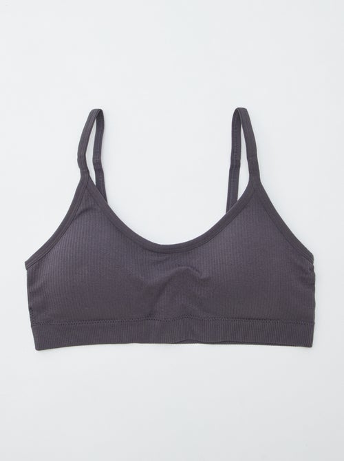 Set di 2 reggiseni sportivi a coste - Kiabi