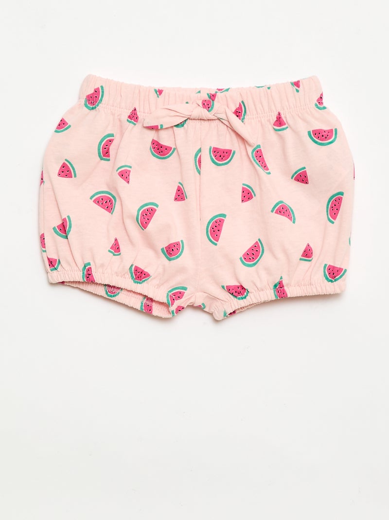 Set di 2 shorts con fiocchi fantasia Rosa - Kiabi