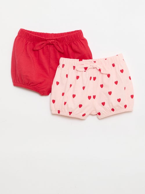 Set di 2 shorts con fiocchi fantasia - Kiabi