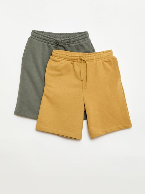 Set di 2 shorts in cotone tinta unita - Kiabi