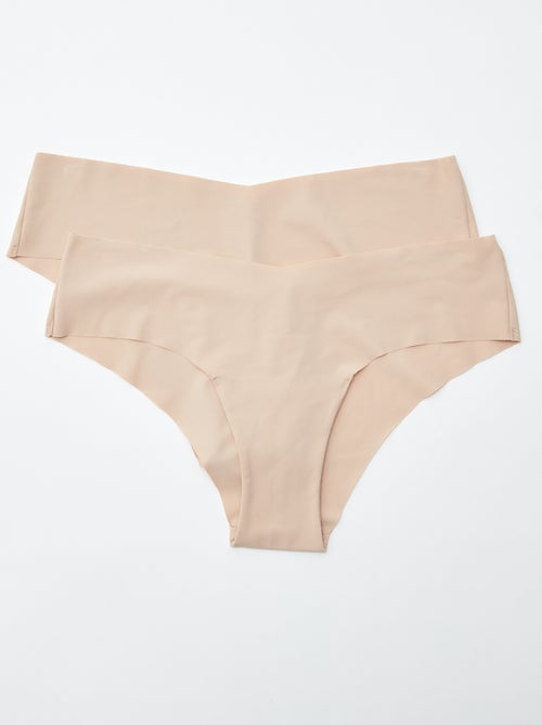 Set di 2 shorty invisibili in microfibra - Kiabi