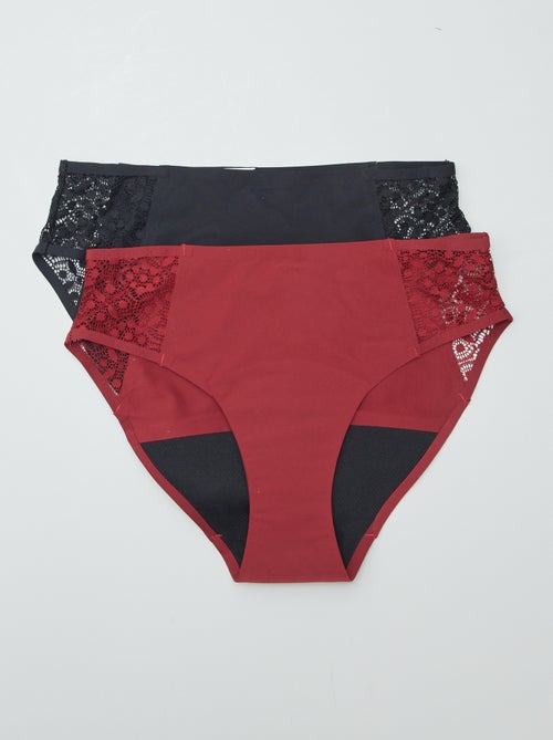 Set di 2 slip per ciclo mestruale flusso leggero - Kiabi