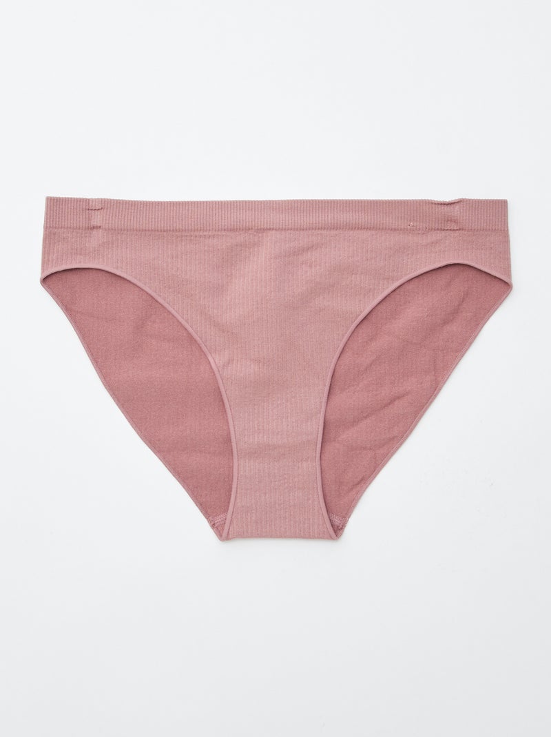 Set di 2 slip tinta unita Rosa - Kiabi