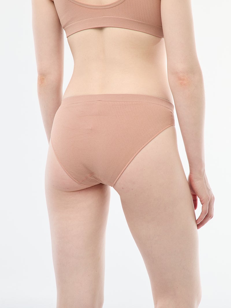 Set di 2 slip tinta unita Rosa - Kiabi