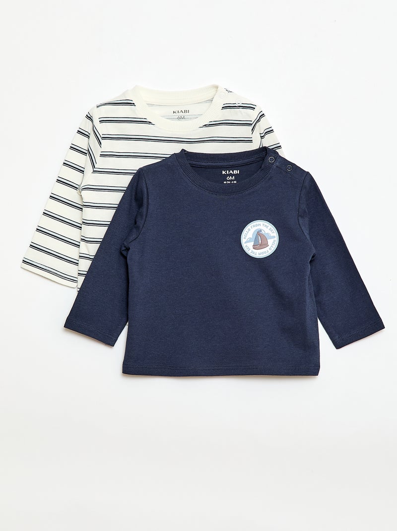 Set di 2 t-shirt a maniche corte Bianco - Kiabi