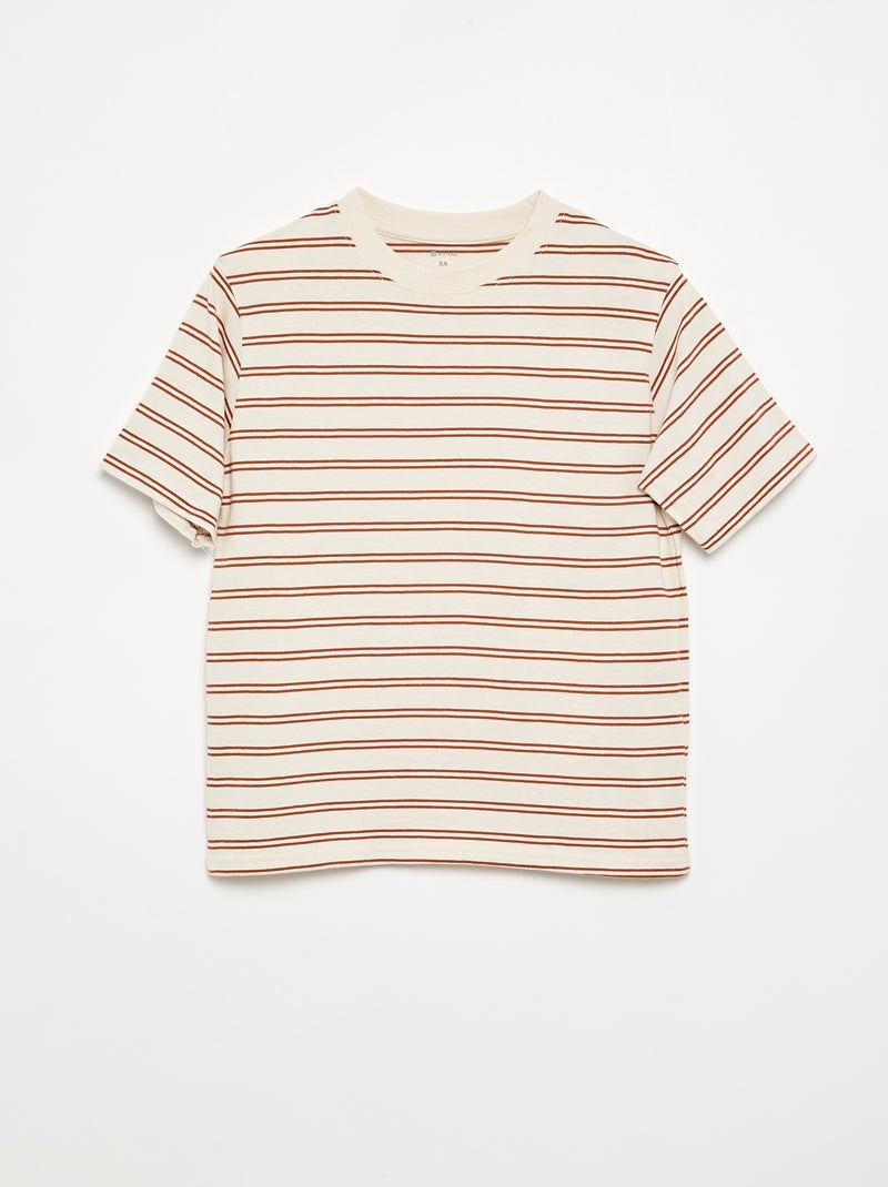 Set di 2 T-shirt a maniche corte stampate Beige - Kiabi