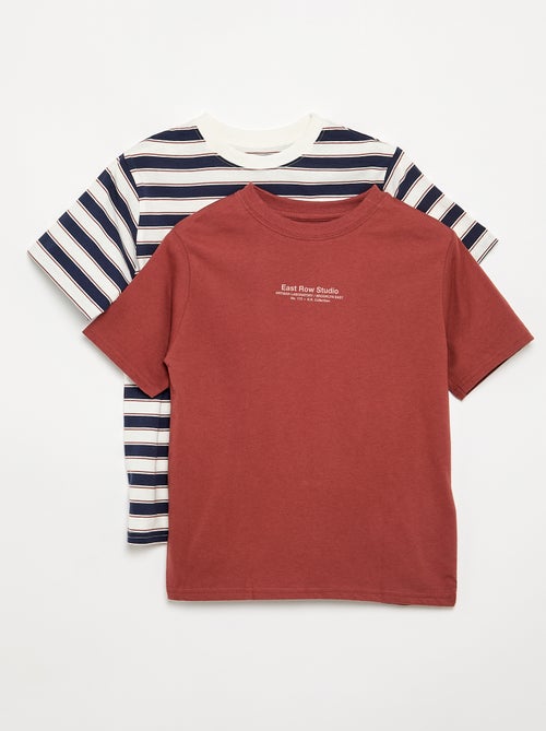 Set di 2 T-shirt a maniche corte stampate - Kiabi