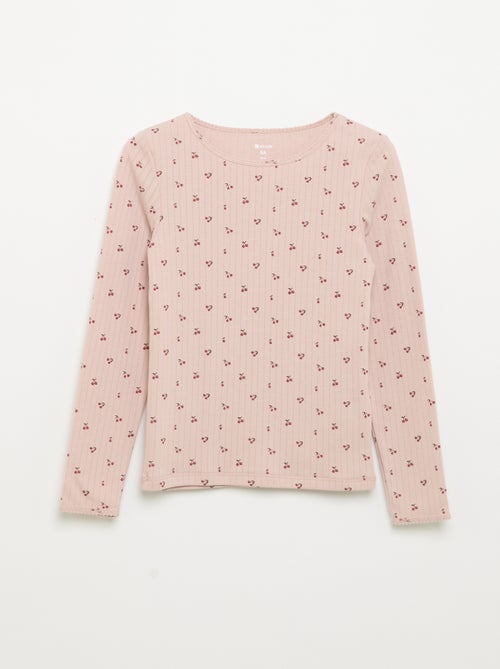 Set di 2 T-shirt a maniche lunghe in maglia fantasia - Kiabi