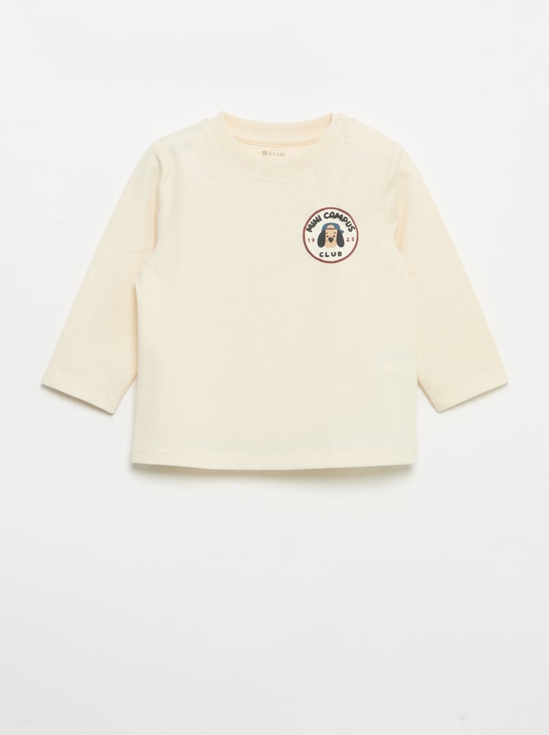 Set di 2 T-shirt a maniche lunghe Marrone - Kiabi