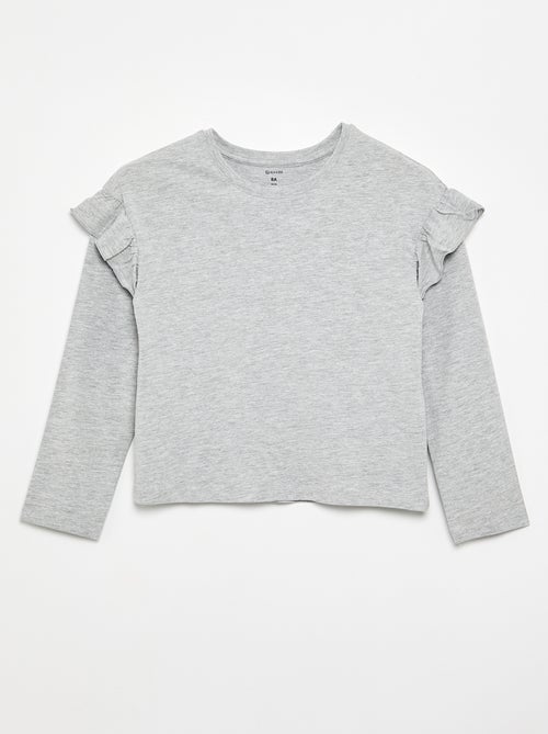 Set di 2 T-shirt con volant sulle spalle - Kiabi
