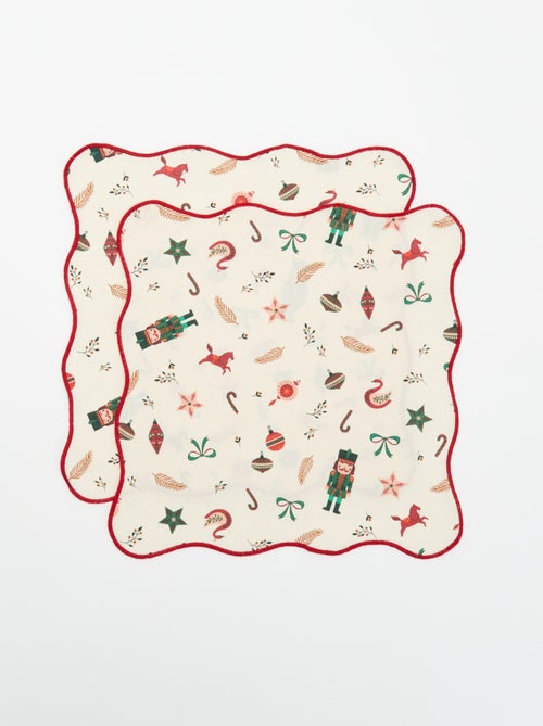 Set di 2 tovaglioli stampati 'Natale' - KIABI Home - Kiabi