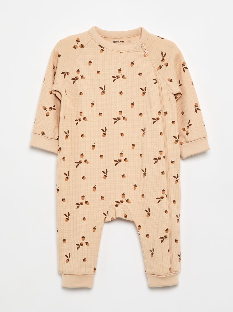Set di 2 tutine in maglia punto traforato spesso Beige - Kiabi