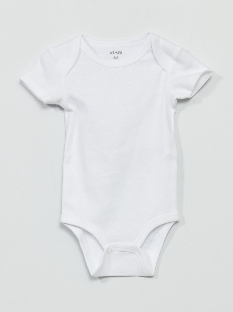 Set di 3 body in jersey bianco - Kiabi