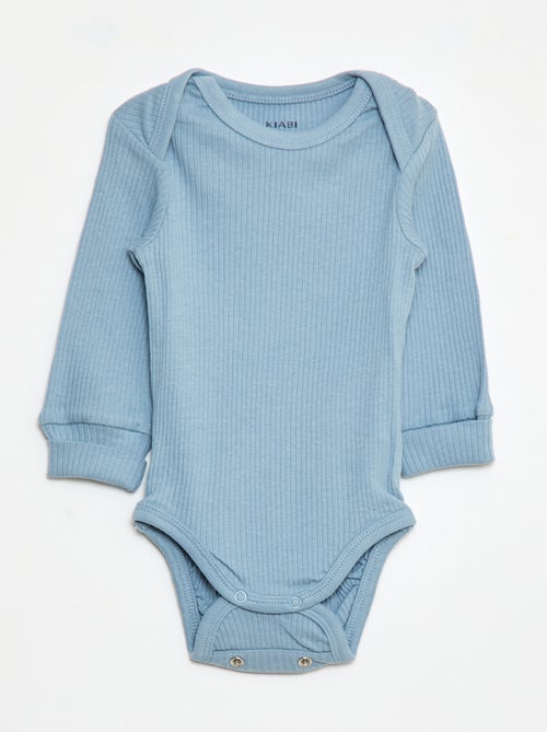 Set di 3 body neonato evolutivi collo all'americana e maniche lunghe - Kiabi
