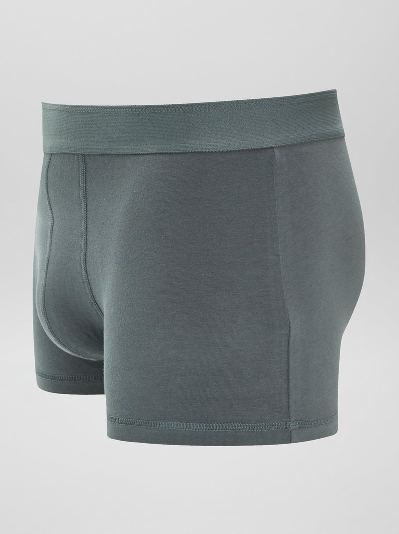 Set di 3 boxer tinta unita KAKI - Kiabi