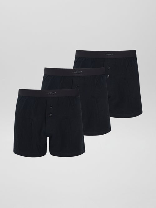 Set di 3 boxer tinta unita - Kiabi
