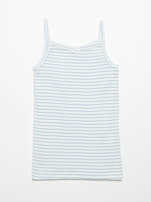 Set di 3 canotte in maglia pointelle - Kiabi Set di 3 canotte in maglia pointelle - Kiabi
