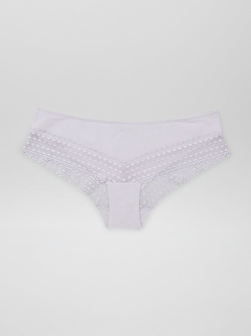 Set di 3 culotte cotone e pizzo - Kiabi