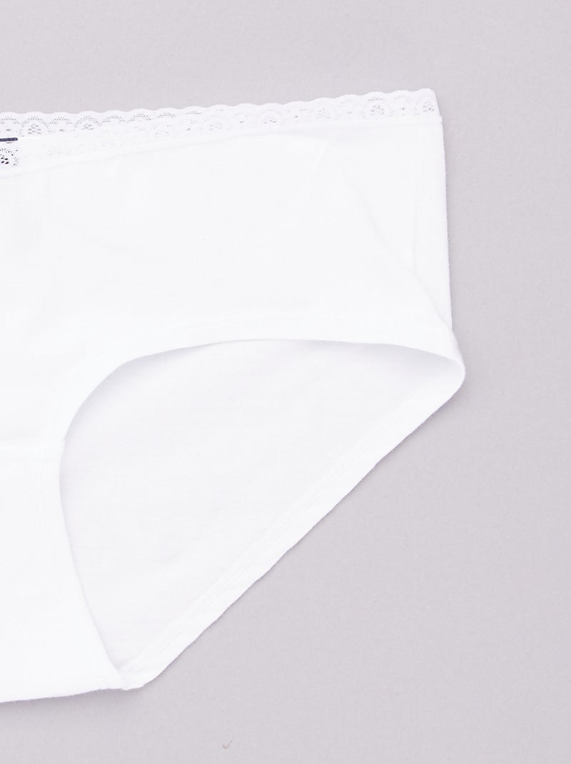 Set di 3 culotte premaman bianco - Kiabi