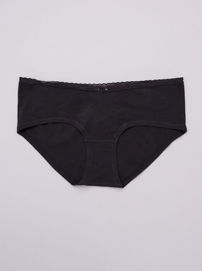 Set di 3 culotte premaman nero - Kiabi