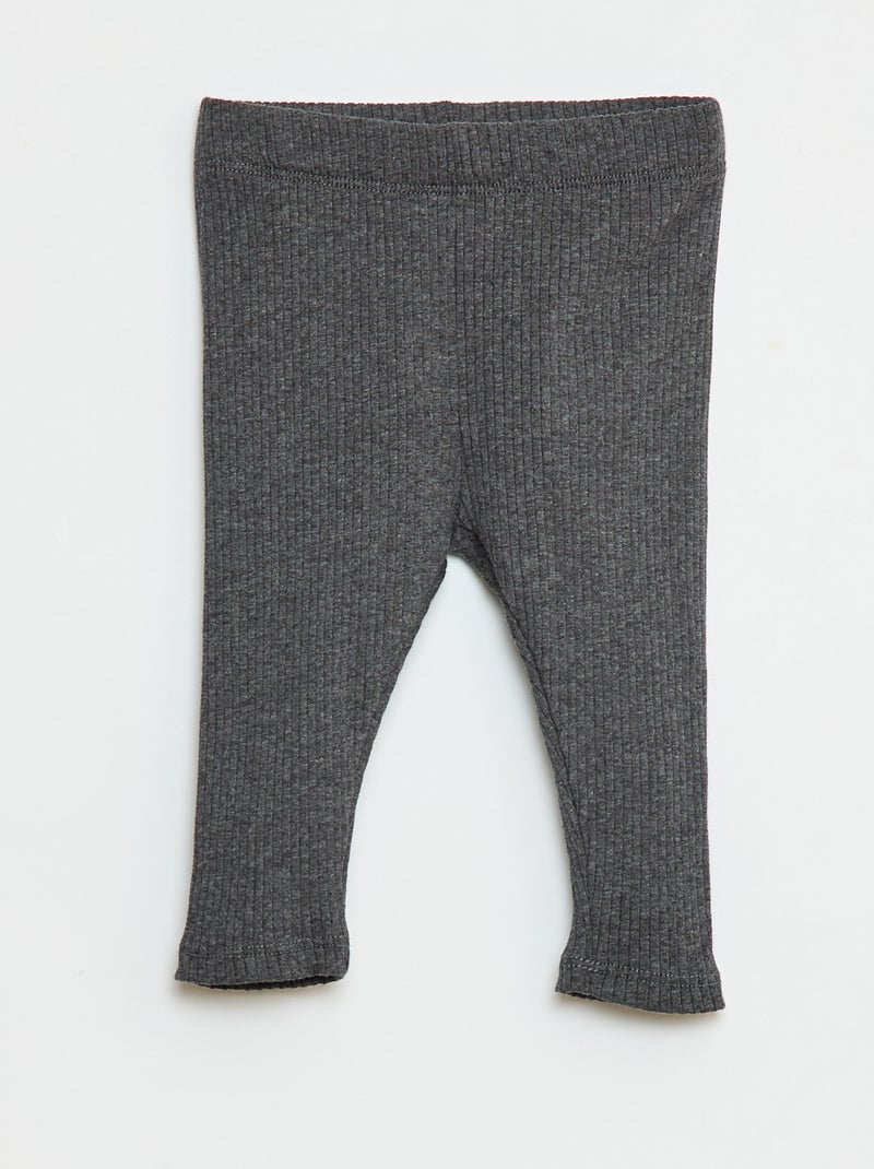 Set di 3 leggings a coste Beige - Kiabi