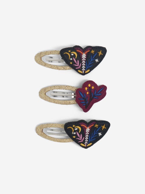 Set di 3 mollette clic clac 'farfalle e design fantasia' - Kiabi
