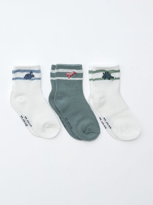 Set di 3 paia di calzini in maglia stretch - Kiabi