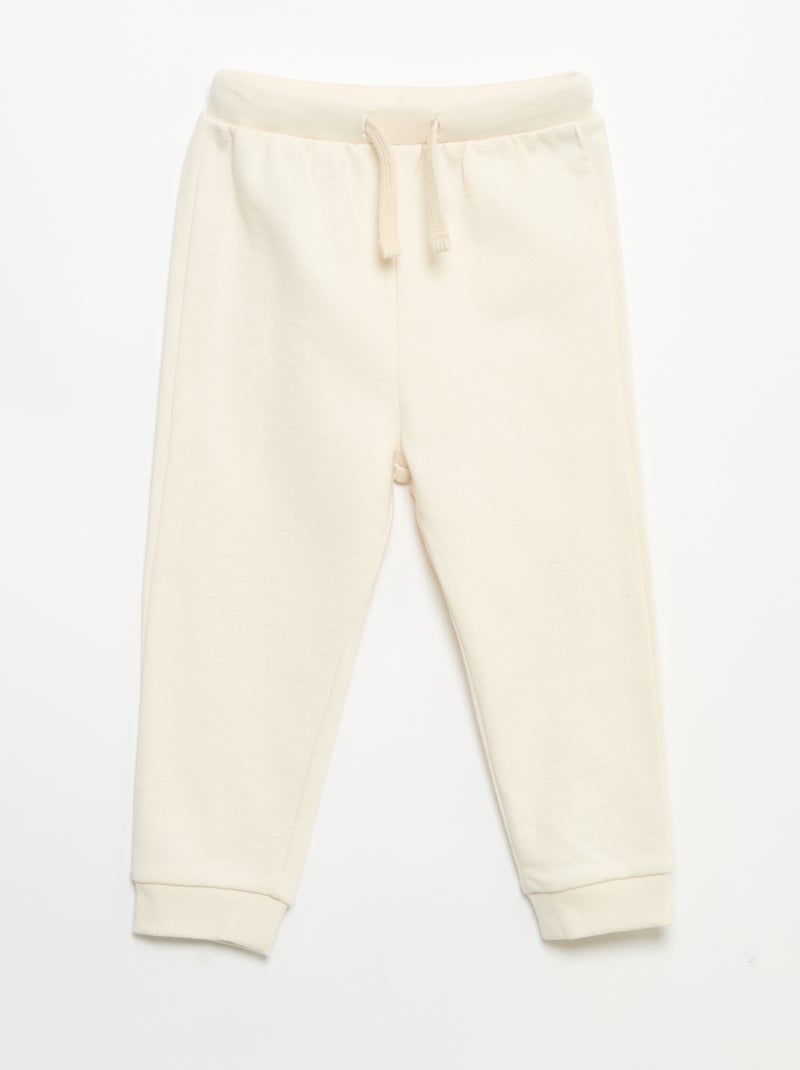 Set di 3 pantaloni da jogging in felpa French Terry Beige - Kiabi