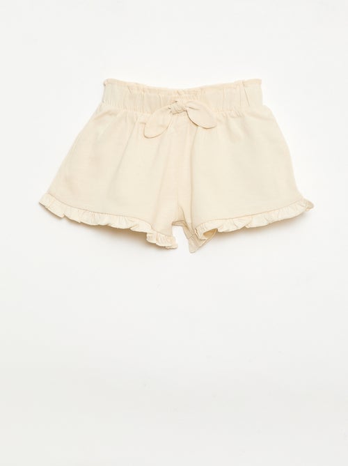 Set di 3 shorts tinta unita con volant - Kiabi