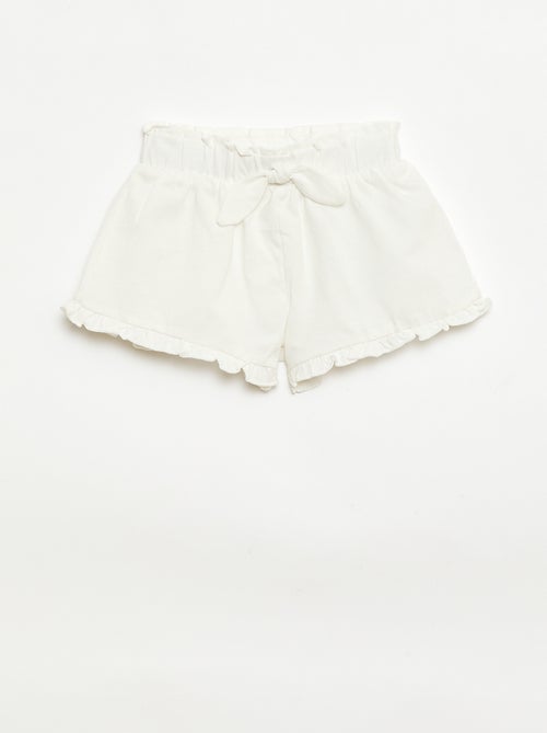 Set di 3 shorts tinta unita con volant - Kiabi