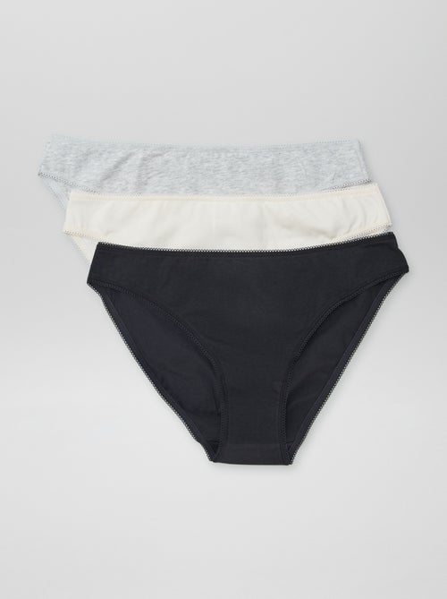 Set di 3 slip in cotone - Kiabi
