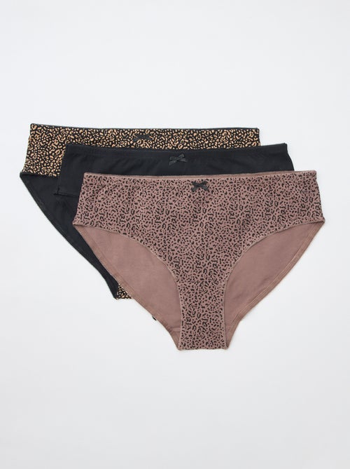 Set di 3 slip in cotone stretch - Kiabi