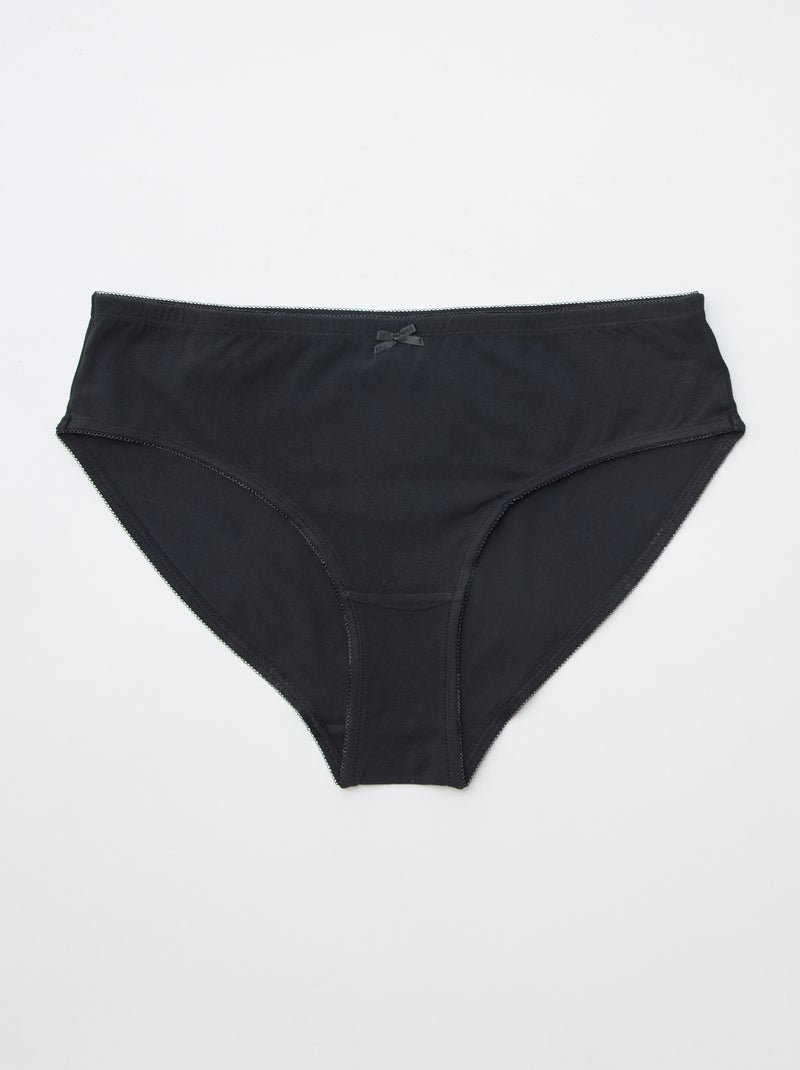 Set di 3 slip in cotone stretch Marrone - Kiabi
