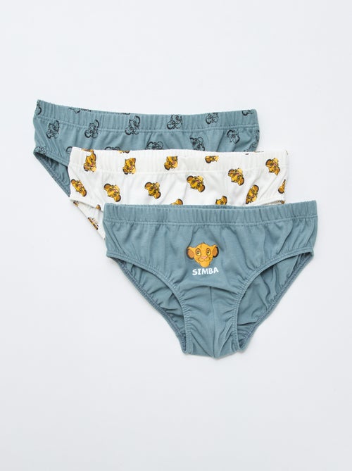 Set di 3 slip 'Simba' in cotone - Kiabi