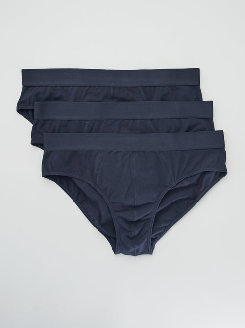 Set di 3 slip tinta unita - Kiabi